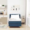 vidaXL Lit &agrave; ressorts avec matelas Bleu 80 x 200 cm tissu