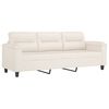 vidaXL Canap&eacute; 3 places avec repose-pieds Beige 180 cm Tissu microfibre