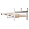 vidaXL Lit biblioth&egrave;que sans matelas blanc 90x200cm bois de pin massif