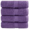 vidaXL Serviettes de toilette Premium SOLUND 4 pi&egrave;ces Violet 30 x 30 cm 600 g/m&sup2;