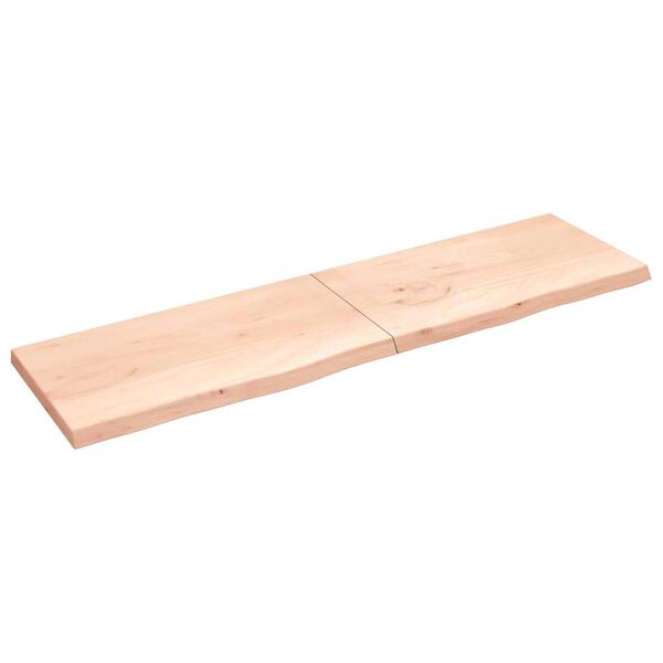 vidaXL &Eacute;tag&egrave;re murale 220x60x(2-6) cm bois de ch&ecirc;ne massif non trait&eacute;