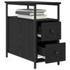 vidaXL Cabinet de chevet Ch&ecirc;ne noir 30 x 60 x 60 cm Bois d'ing&eacute;nierie