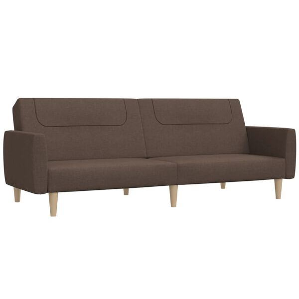 vidaXL Canap&eacute;-lit &agrave; 2 places Taupe Tissu