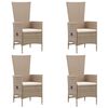 vidaXL Ensemble &agrave; manger de jardin 5 pcs beige