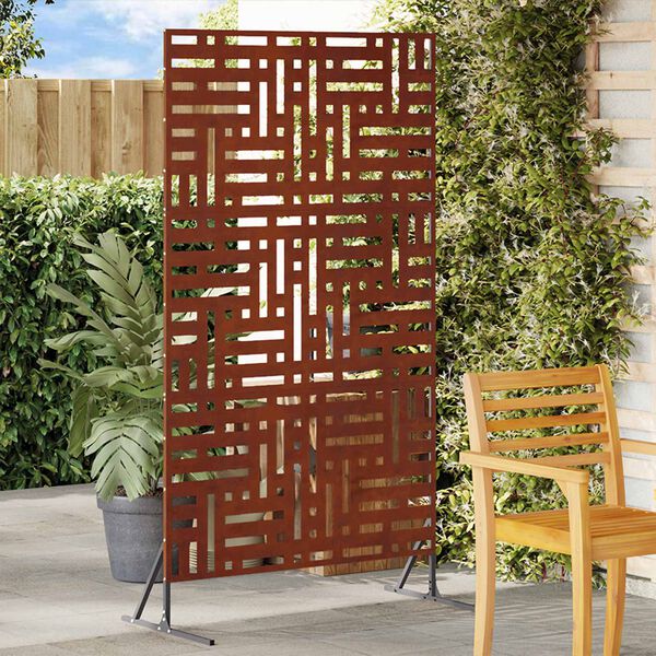 vidaXL &Eacute;cran de confidentialit&eacute; Gris 100 x 50 x 180 cm Acier patin&eacute;