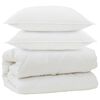 vidaXL Couette avec Oreillers avec oreiller 3 pc Blanc Microfibre