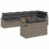 vidaXL Ensemble de canap&eacute; de jardin avec coussin R&eacute;glable 9 pcs Gris