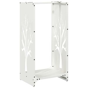 vidaXL Portant de bois chauffage blanc 40x30x80 cm