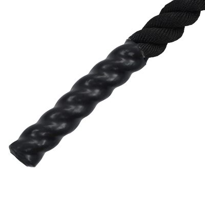 vidaXL Corde de traction 12 m Polyester Noir