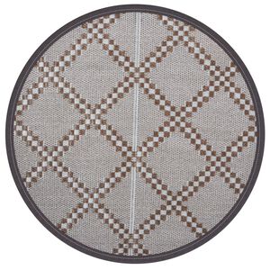 vidaXL Tapis d'ext&eacute;rieur ARAKIL marron &Oslash;120 cm PP