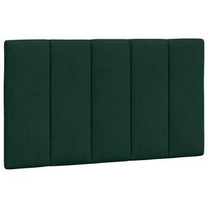 vidaXL Coussin de t&ecirc;te de lit Hanko vert fonc&eacute; 80 cm velours