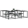 vidaXL Table basse noir 121x121x40cm Bois d'ing&eacute;nierie