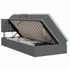vidaXL Lit avec rangement et matelas Gris fonc&eacute; 90 x 190 cm Velours