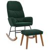 vidaXL Fauteuil &agrave; bascule velours gris fonc&eacute;