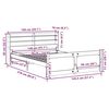 vidaXL Cadre de lit avec t&ecirc;te de lit sans matelas 140x200 cm
