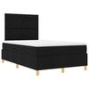 vidaXL Lit &agrave; ressorts avec matelas Noir 120 x 200 cm tissu