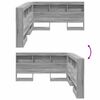 vidaXL T&ecirc;te de lit de rangement Gris Sonoma 160 cm Bois d'ing&eacute;nierie