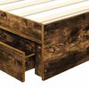 vidaXL Lit de Rangement Ch&ecirc;ne fum&eacute; 100 x 200 cm Bois d'ing&eacute;nierie