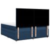 vidaXL Sommier &agrave; lattes de lit avec matelas Bleu 200x200 cm Tissu