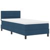 vidaXL Lit &agrave; ressorts avec matelas Bleu 90 x 190 cm tissu