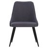 vidaXL Chaises &agrave; manger lot de 2 gris fonc&eacute; tissu