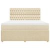vidaXL Sommier &agrave; lattes de lit avec matelas Cr&egrave;me 180x200 cm Tissu