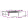 vidaXL Cadre de lit sans matelas noir 200x200 cm