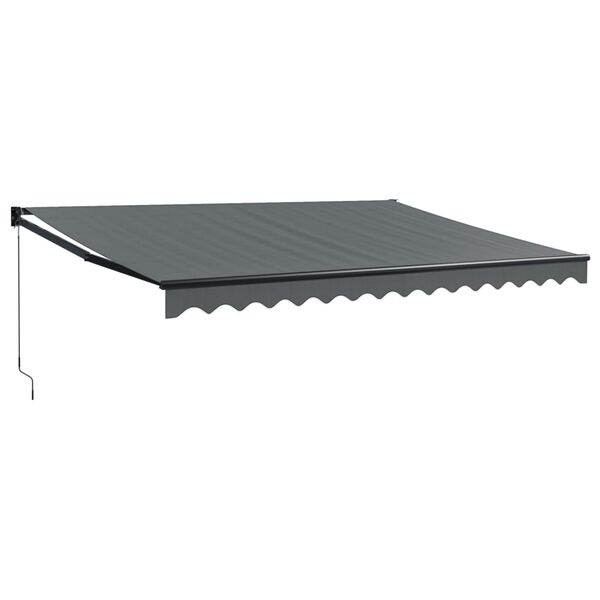 vidaXL Auvent r&eacute;tractable anthracite 4x3 m tissu et aluminium