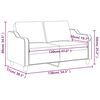 vidaXL Canap&eacute; &agrave; 2 places Noir 120 cm Tissu