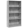 vidaXL Biblioth&egrave;que sonoma gris 80x24x143 cm bois d'ing&eacute;nierie