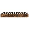 vidaXL Cadre de lit ottoman avec stockage Ch&ecirc;ne fum&eacute; 193 x 120 x 25 cm