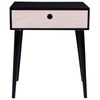 House Nordic Table de chevet Annemie Noir et naturel
