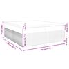 vidaXL Sommier &agrave; lattes de lit avec matelas Noir 200x200 cm Tissu