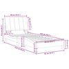 vidaXL Cadre de lit avec LED sans matelas Hanko vert fonc&eacute; 90x200 cm velours