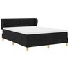 vidaXL Lit &agrave; ressorts avec matelas Noir 160 x 200 cm tissu