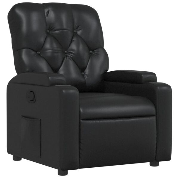 vidaXL Fauteuil inclinable Noir Similicuir