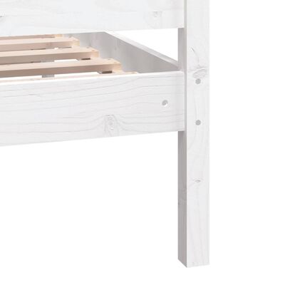 vidaXL Cadre de lit sans matelas blanc bois massif 100x200 cm