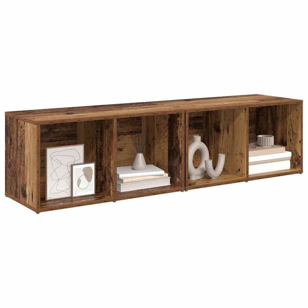 vidaXL Ensemble meuble TV 2 pcs Bois Ancien 37 x 35 x 72 cm