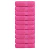 vidaXL Serviettes de toilette Premium SOLUND 10 pi&egrave;ces Rose 30 x 30 cm 600 g/m&sup2;