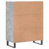 vidaXL Buffet gris b&eacute;ton 69,5x34x90 cm bois d'ing&eacute;nierie