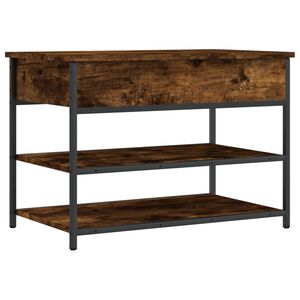 vidaXL Banc &agrave; chaussures ch&ecirc;ne fum&eacute; 70x42,5x50 cm bois d'ing&eacute;nierie