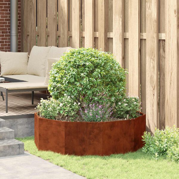 vidaXL Jardini&egrave;re Rouill&eacute; 120 x 120 x 35 cm