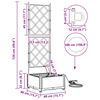 vidaXL Cache-pot de jardin Gris Clair 40 x 40 x 126 cm Acier