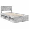vidaXL Cadre de lit Gris B&eacute;ton 100 x 200 cm Pin massif