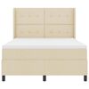 vidaXL Lit &agrave; ressorts avec matelas Cr&egrave;me 200 x 140 cm tissu
