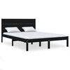 vidaXL Cadre de lit sans matelas noir 160x200 cm bois massif de pin