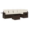 vidaXL Salon de jardin avec coussins 6 pcs marron r&eacute;sine tress&eacute;e