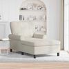 vidaXL Chaise longue avec coussin Cr&egrave;me 91 x 157 x 91 cm Velours