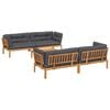 vidaXL Salon palette de jardin avec coussins 5pcs bois d'acacia massif