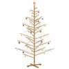 vidaXL Arbre de No&euml;l en bois Marron 210 cm Bois massif en pin